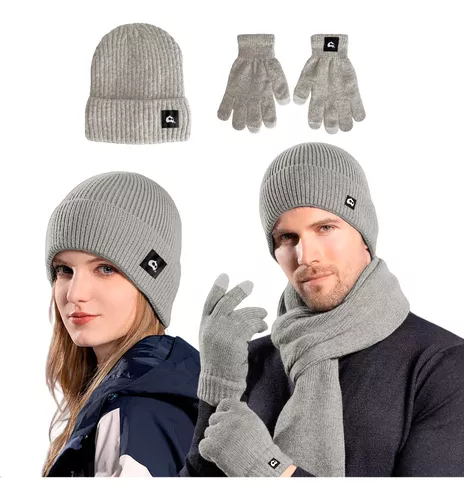 Gorro Invierno Hombre, Bufanda, Guantes 3 1, Conjunto Gorros