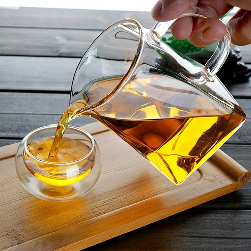 Tetera De Vidrio Cuadrado 750ml Con Colador De Té