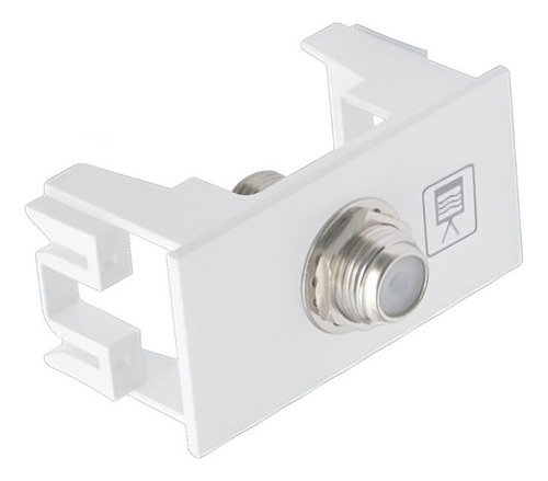 Módulo Tomada Antena De Tv P/ Cabo Coaxial Fame Elegance Cor Branco