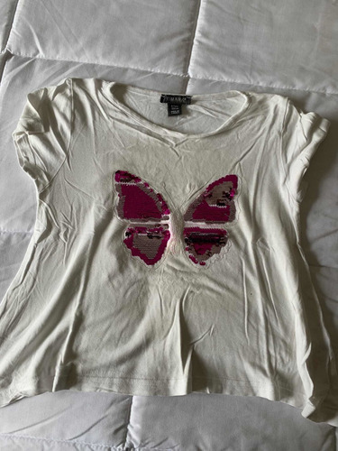 Remera M Corta Cambia Color Primark Nena 6/7 Años Importada