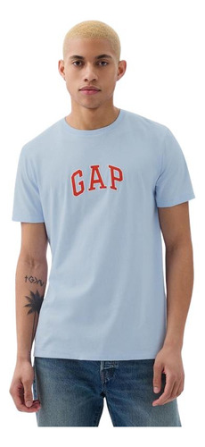 Polera Hombre Gap Logo Mini Manga Corta Azul