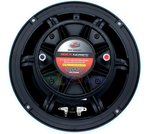 Medio Rango Y Driver 8 Open Show 1200w Rockseries Rks-r80ost Color Negro