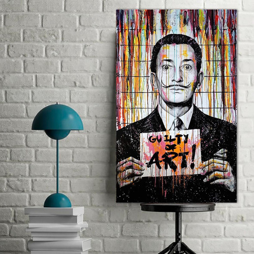 Cuadro Arte Salvador Dali Pop Art (80x50 Cm)