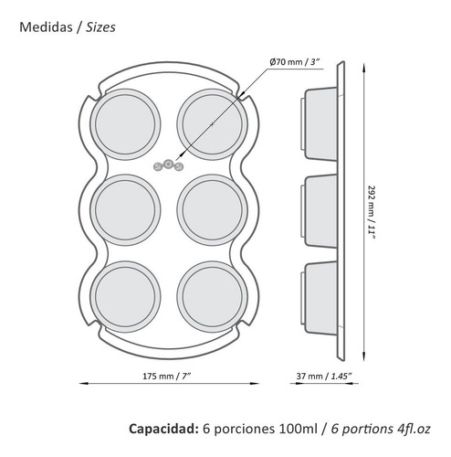 Molde De Silicona Para Cupcakes Muffins Horno Pastelería Color Blanco