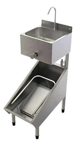 Kit 2 Lavatorio Lava Botas + Pia Assepsia Aço Inox Completo