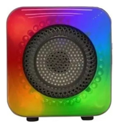 Parlante Bluetooth Radio Fm Recargable Usb Luz Flame Light