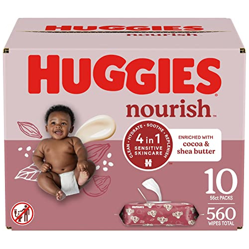 Huggies Toallitas Perfumadas Nourish, 10 Paquetes De Botones