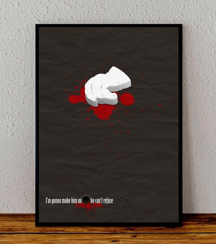 Cuadro 33x48 Poster Enmarcado El Padrino Pelicula Pacino 01