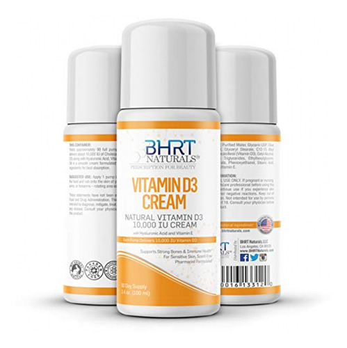 Suplemento Vitamina D Crema De Vitamina D3 10,000 Iu - Crema