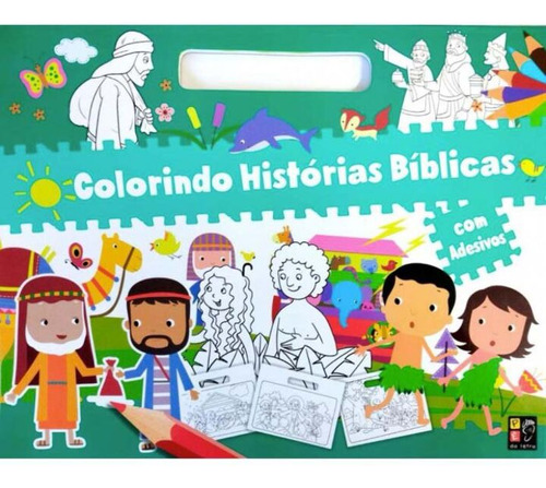 Libro Colorindo Historias Biblicas Com Adesivos De Misse Jam