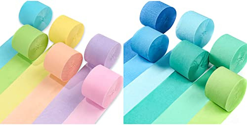 Conjunto De 12 Rollos De Papel Crepé Colores Surtidos