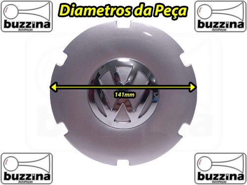 Jogo 4 Calota Centro Roda Parati Turbo Gol Rally Brw 260 Vw