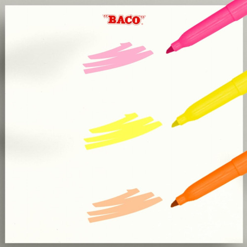 Baco | Marcatextos Resaltador Bacoflash En 3 Colores