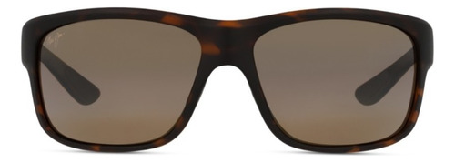 Anteojos De Sol Polarizados Maui Jim Mj0432 Adulto, Diseño Cuadrado, Lente Café Havana Clásica