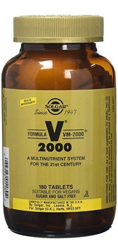 Solgar - Formula Vm-2000 (sistema Multi-nutrientes) 180 Comp