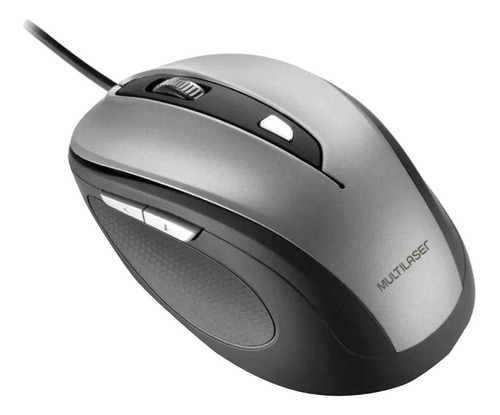 Mouse Multilaser  Office MO242 cinza e preto