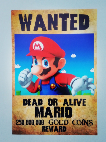Poster Super Mario W Anted 