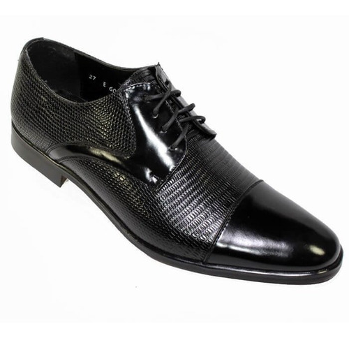 Zapato De Vestir Evolucion Hombre Caballero Negro Piel 60717