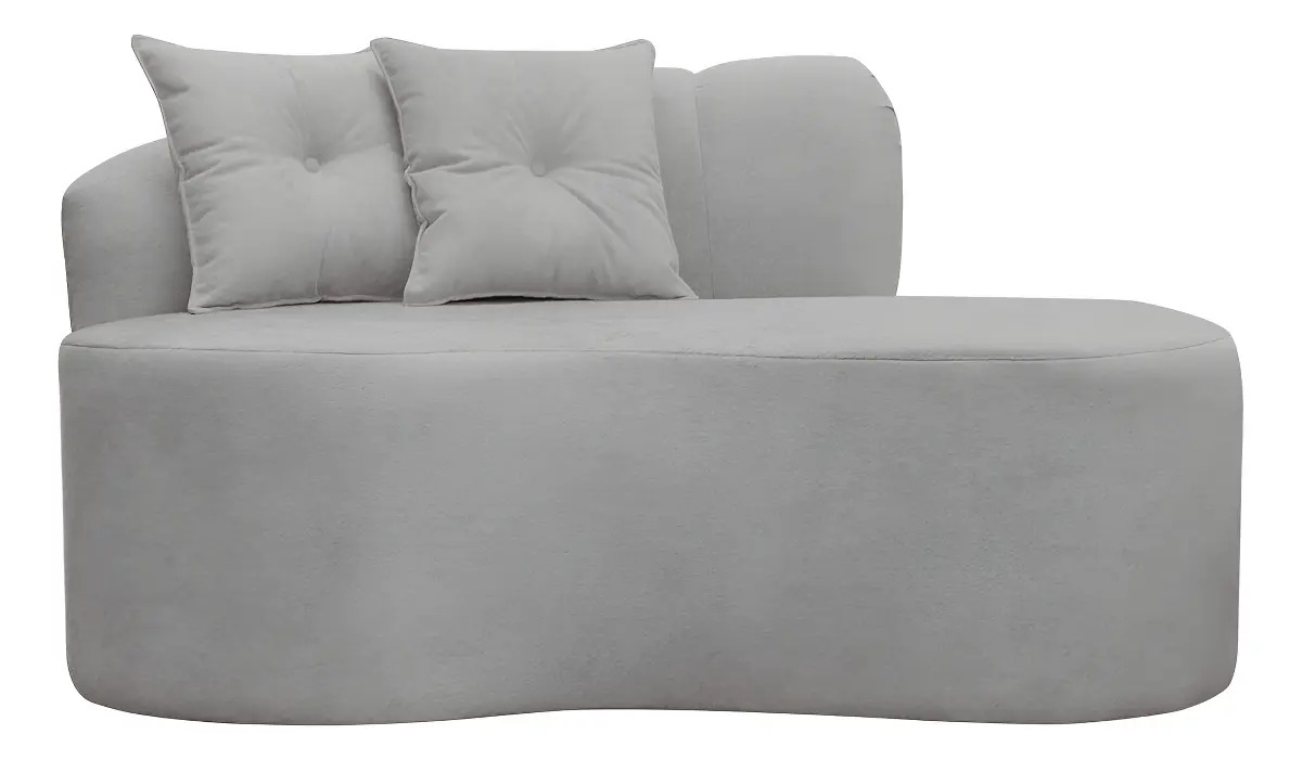 Sofá Orgânico Plaza 2 Lugares 145cm Bouclê - Sofa Cor Bouclê Cinza