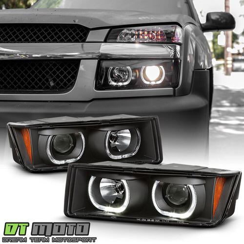 Par Faros Negro Led Chevrolet Avalanche 1500 Lt 2002 5.3l