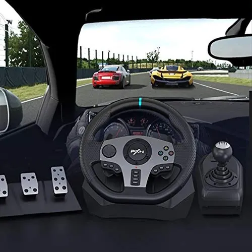 Volante De Carreras Pxn V9 Con Pedal Y Palanca Negro