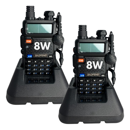 Handy Baofeng Uv5r 8w Kit X2 Uhf Vhf Bibanda Radio