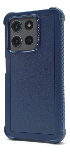 Funda 3 En 1 Para Moto G15 Case Uso Rudo Full Protector Multishield - Azul Marino Moto G15