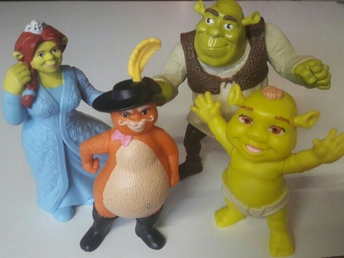 Shrek Fiona Gato Con Botas Burro Bebe X 4 Mc Donalds Retro