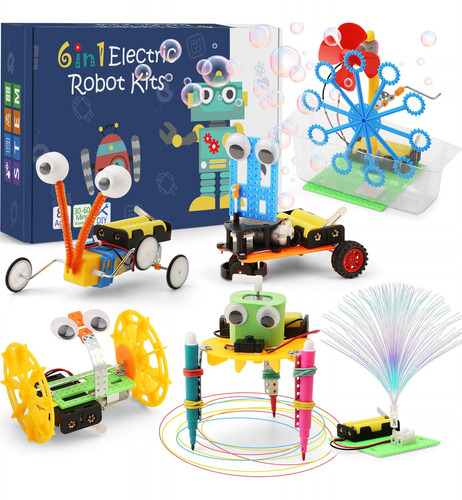Kit De Robótica Stem Science Wesayee 6-8 8-12 Com 6 Robôs E