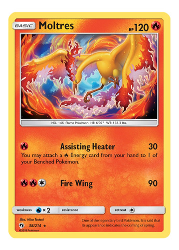 Cartas Pokemon Moltres 38/214 Chacarita