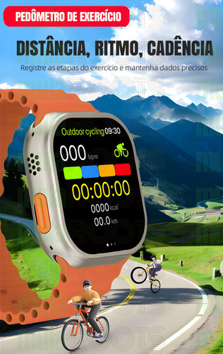Relógio Smartwatch X9 Ultra2 Amoled Nfc Com 2 Pulseiras Caixa Preto Pulseira Preto Bisel Preto Desenho Da Pulseira Omdulada