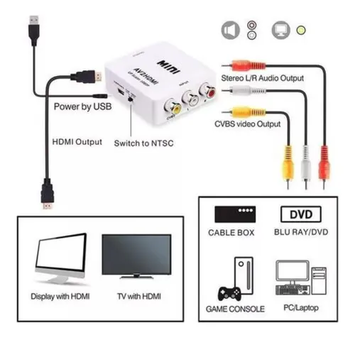 Convertidor audio y video a hdmi sale