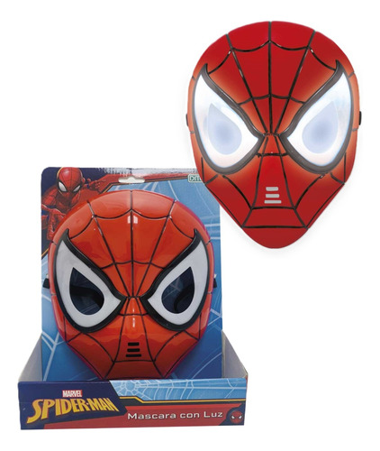 Mascara Con Luz Spiderman Hombre Araña Ditoys 2488 Mundotoys