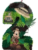 Comprar Piñata Arcoirispapel Mickey Safari 40 Cm Personalizada Verde Safari Número Grande