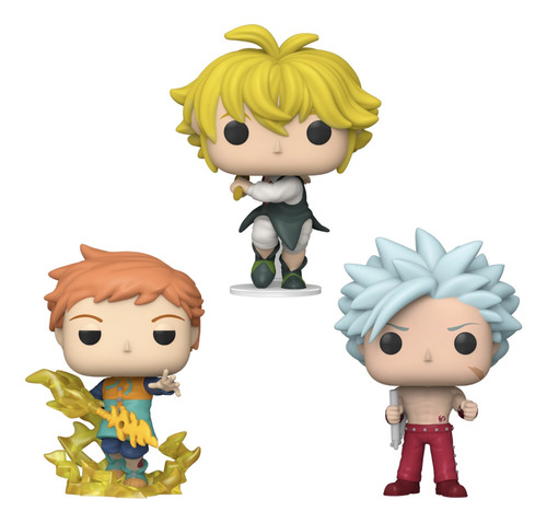 Seven Deadly Sins Funko Pop Set X3 / Meliodas Ban King