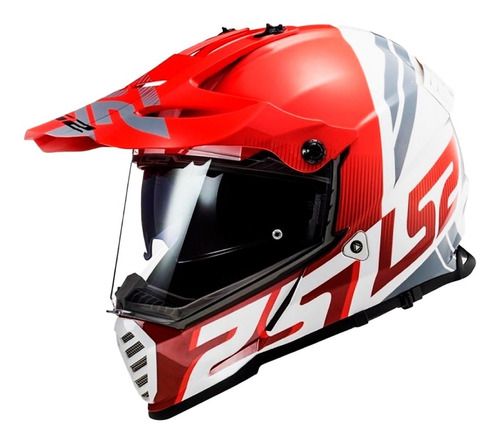 Casco Ls2 Mx436 Pioneer Evo Evolve Rojo Blanco Certificados