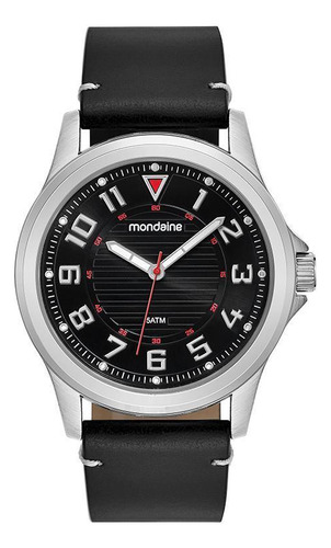 Relógio Mondaine Masculino 83504g0mvnh3 Prateado 5 Atm 46mm