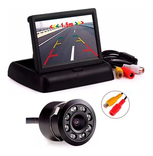 Imagen 1 de 8 de Monitor / Pantalla 4.3puLG + Cámara Reversa 8 Leds Universal