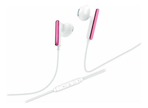 Auriculares In Ear Celular Compu Manos Libres Microfono Soul Color Blanco/Rosa