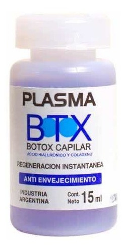 Imagen 1 de 1 de Ampolla Plasma Botox Capilar 15ml
