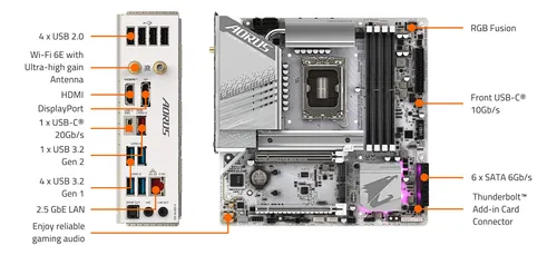 Placa Madre Gigabyte Z790m Aorus Elite Ax Ice Lga 1700 Ddr5
