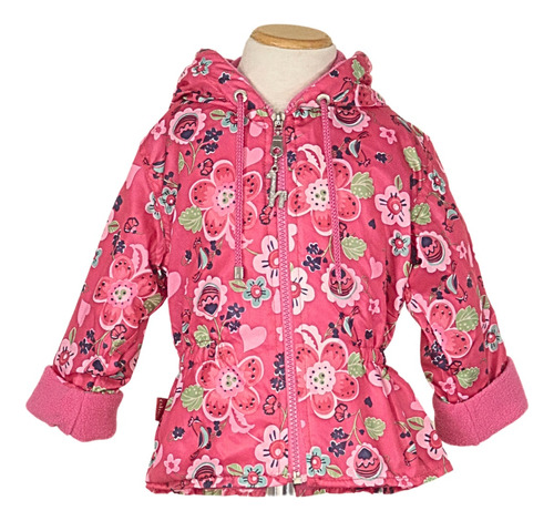 Campera Impermeable Forrada Con Polar Para Niñas