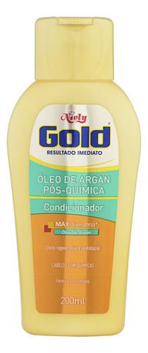 Condicionador Niely Gold de óleo de argan en frasco de 200mL