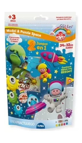 Set Rompezabezas Puzzle Y Masas Dido Glitter Space