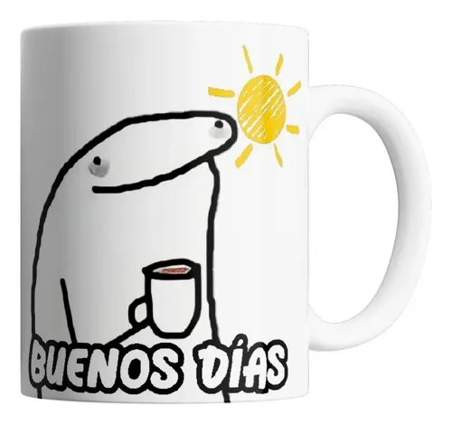 Taza De Ceramica - Flork Buenos Dias | MercadoLibre
