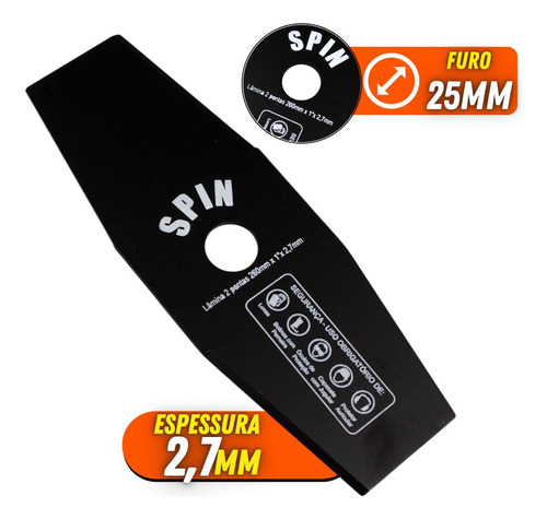 Lâmina Faca 2 Pontas Furo 1'' P/ Bfg43 Bf43sb Bf33sb Bf52sb