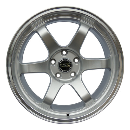 Roda Rays Te37 Aro 18x10 5x114 Offset 30 Grafite (2unidades) Prata Com Borda Polida