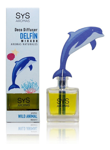 Difusor Mikado Ambientador Delfín 90ml Wild Animal, Sys