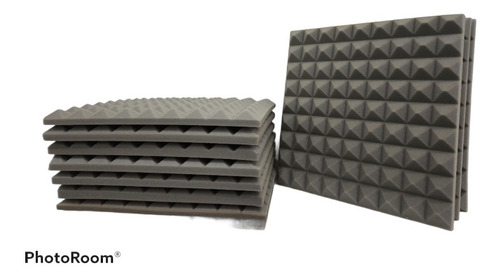 Paneles Acústicos 45×45×5cm Color Gris( Goma Espuma )