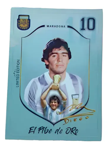 Card Diego Armando Maradona Edição Especial - Importado